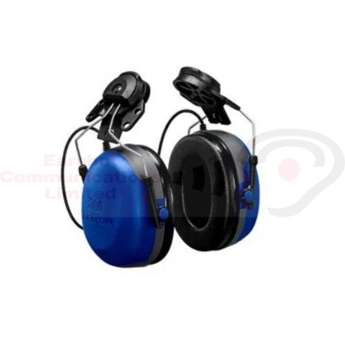 3M Peltor HT52P3E-112-50 CH-3 Listen Only Headset EX Approved Hard Hat Attached