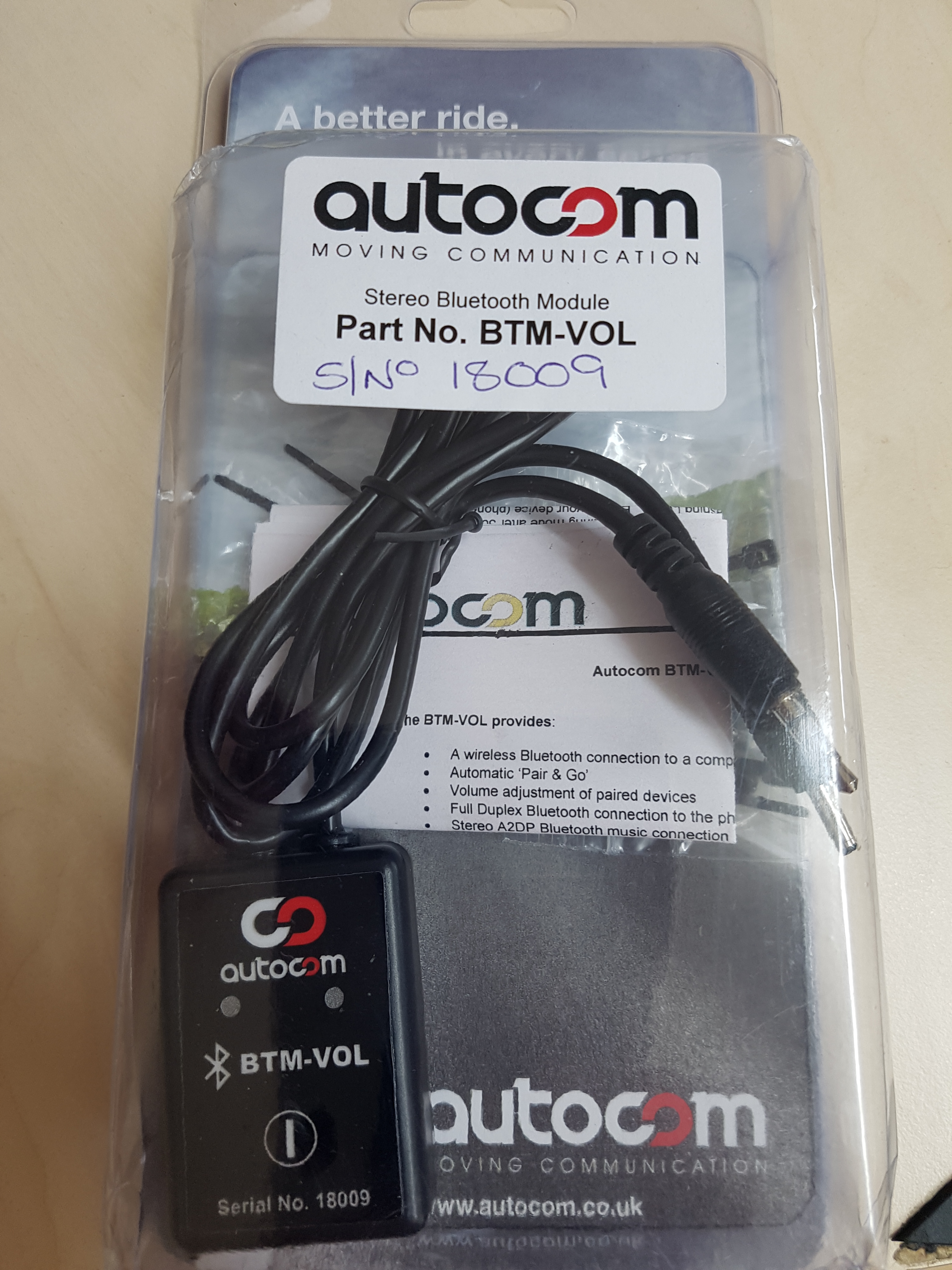 AUTOCOM Stereo Bluetooth Module BTM-02A
