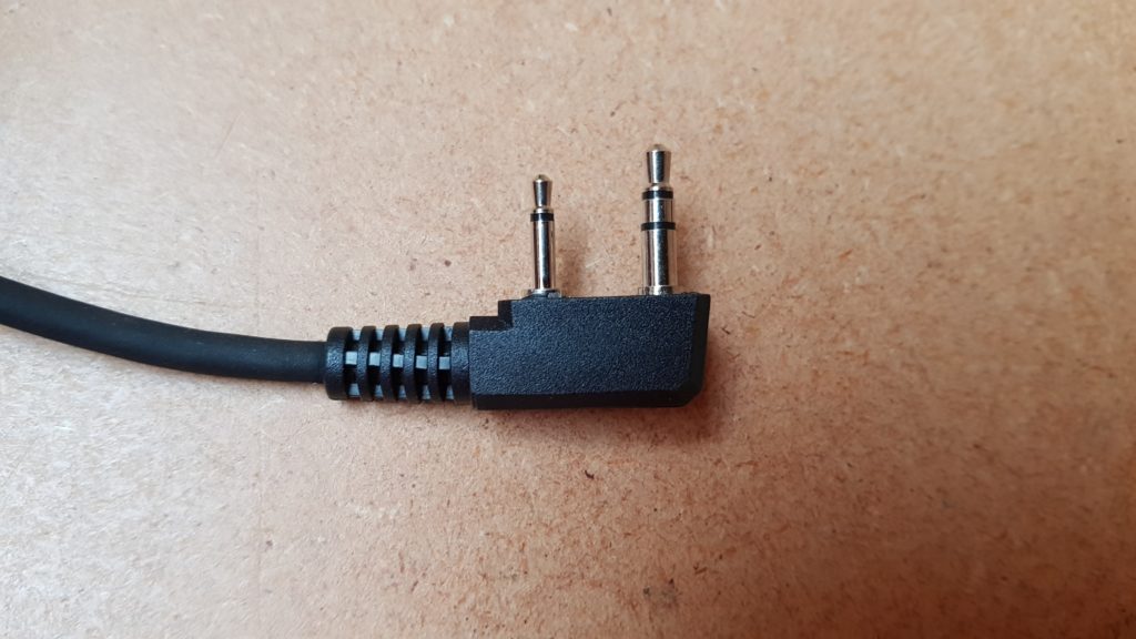 ESK01 Kenwood Radio 2 Pin Adapter to U94A/U Socket Coiled Cable