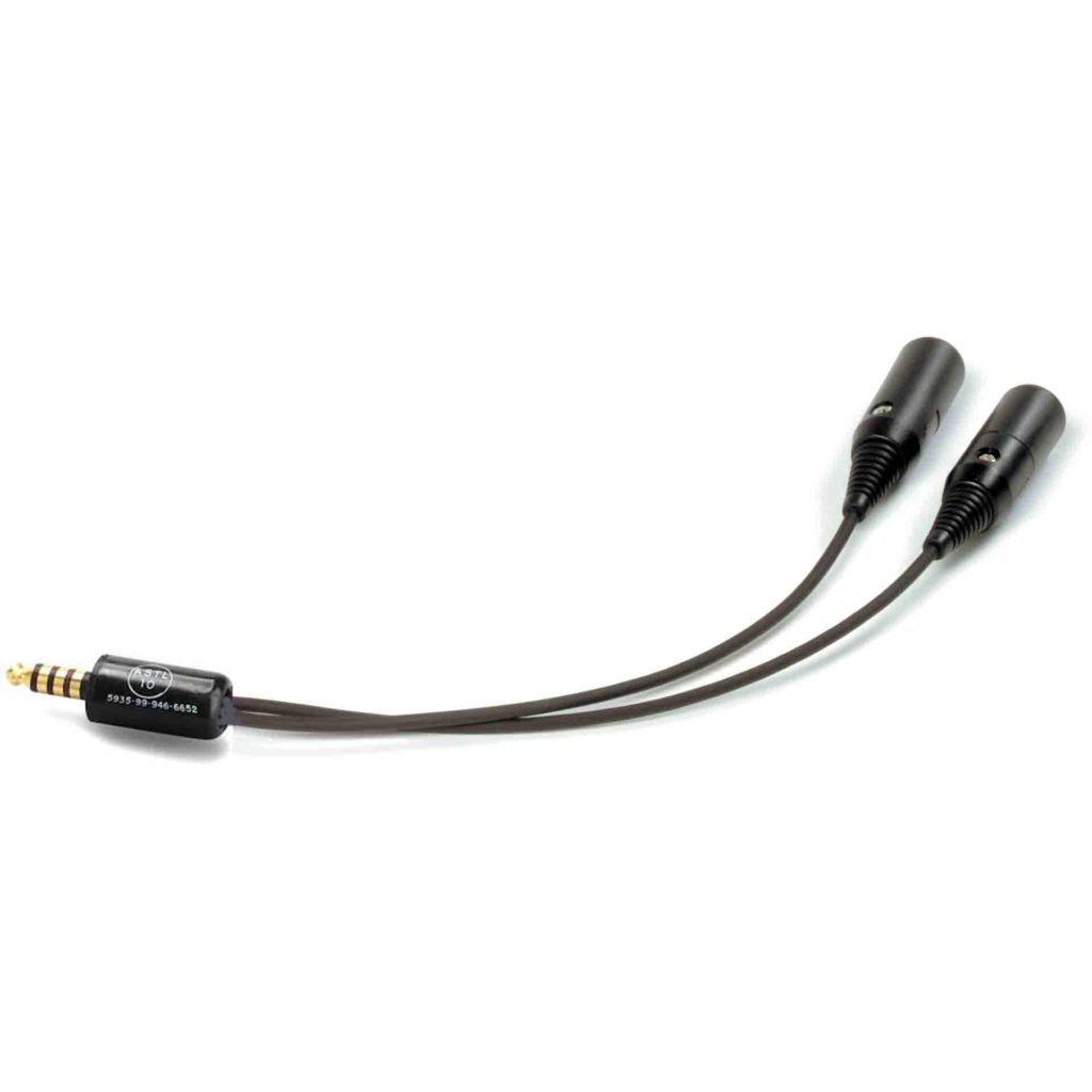 Pilot Europe PA84 US Nato Socket to UK Nato Jack Plug Adaptor Earshot