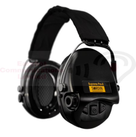 Sordin Supreme 75302-X-02 Pro X Black Cups, Black Headband, Aux Input