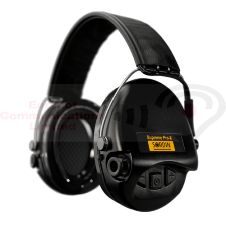Sordin Supreme 75302-X/L-02 Pro X Black Cups, Leather Headband