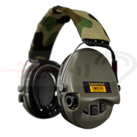 Sordin 75302-X-G Supreme Pro X Green Earshell Camo Headband and Gel Earpads