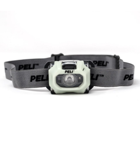 Peli 2750 LED Headlite Torch Glow in Dark Green