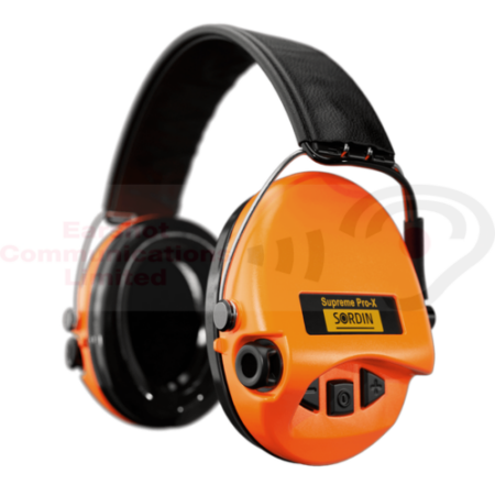 Sordin 75302-X/L-14-S Supreme Pro X Orange (Ember) Earshell Leather Headband Foam Earpads