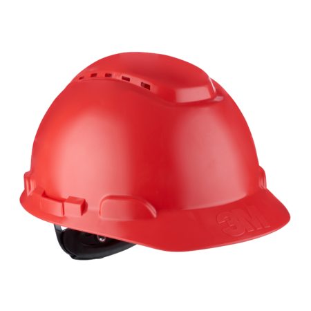 3M H700N-RD Hard Hat, Ratchet, Ventilated, Plastic Sweatband, Red Pack of 20 Helmets