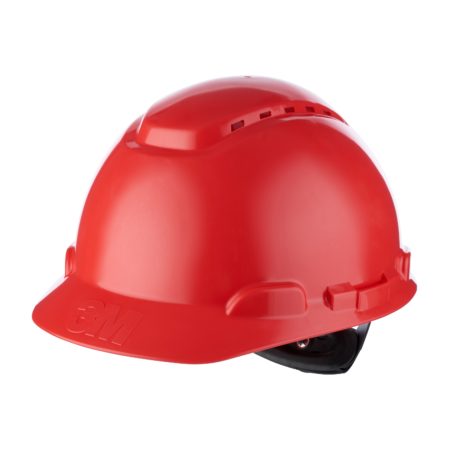 3M H700N-RD Hard Hat, Ratchet, Ventilated, Plastic Sweatband, Red Pack of 20 Helmets - Image 2