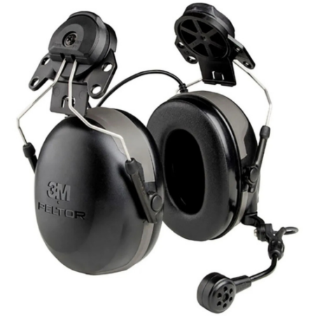 3M Peltor MT74H52P3E-111 SV CH-3 FLX2 HEADSET WITH PTT HELMET ATTACHED
