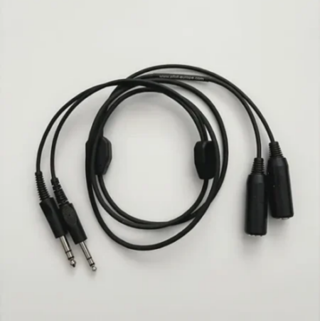Pilot Europe PA77S Headset Twin Plug Extension 5ft Cable